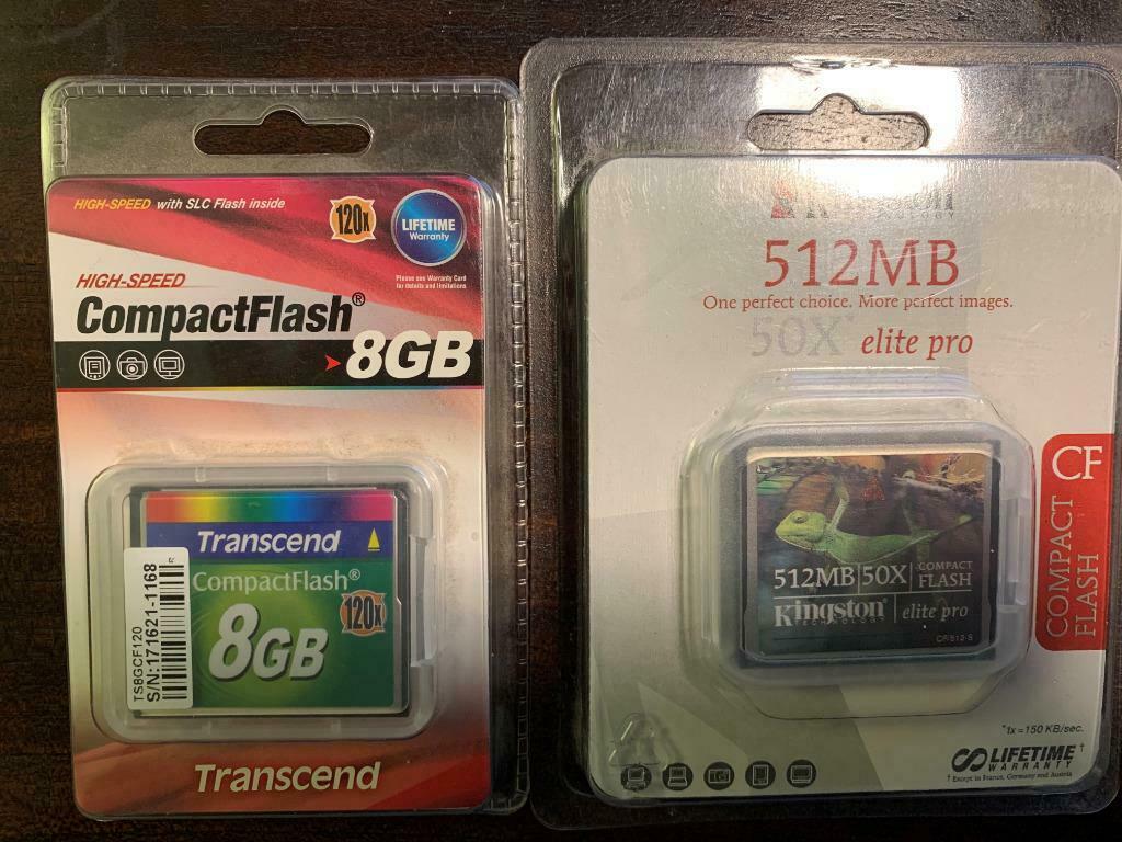 Carte mémoire Compact Flash 512MB + 8Gb, Ophalen, Nieuw, Compact Flash (CF), 4 GB