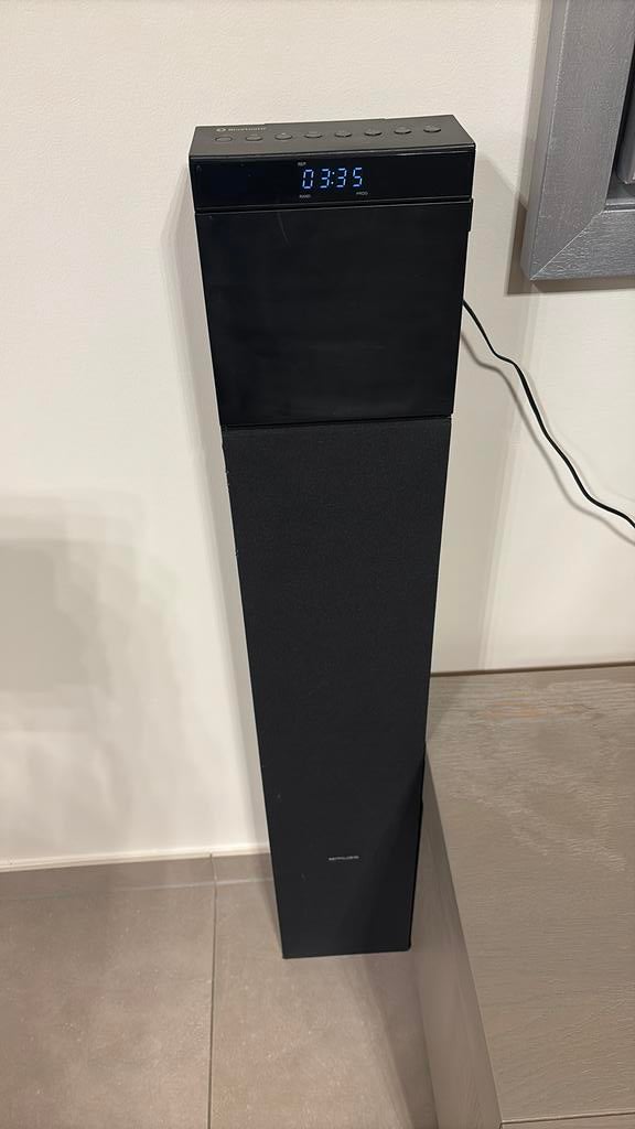 Muziektoren met radio en cd, Audio, Tv en Foto, Ophalen, Zo goed als nieuw