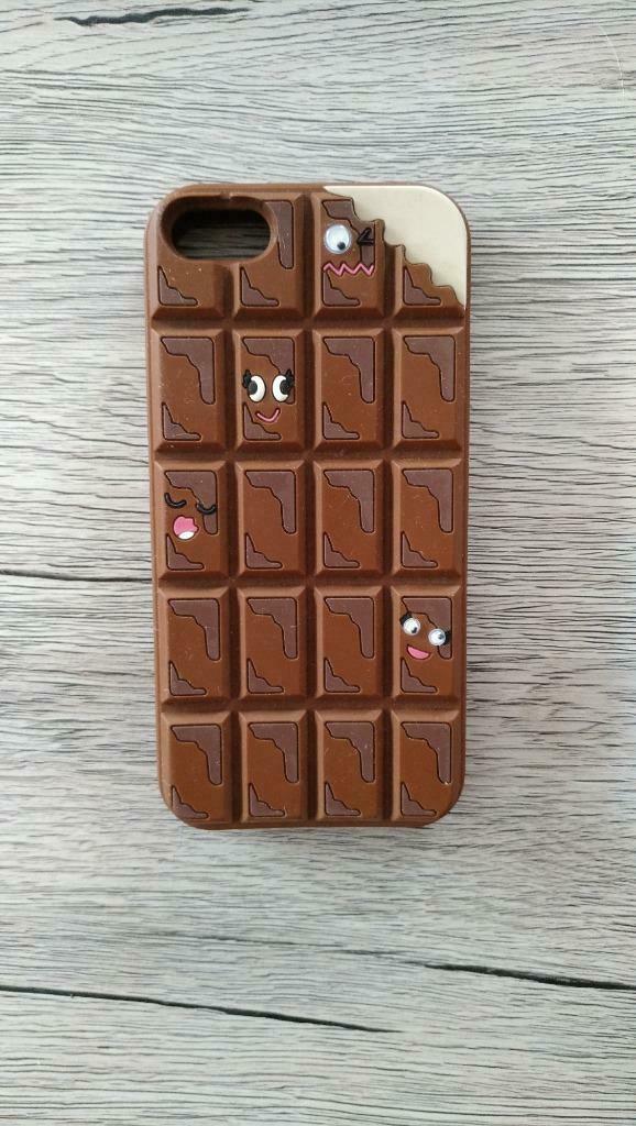 Telefoonhoesje iPhone 5S Chocolade, Ophalen of Verzenden, Zo goed als nieuw, IPhone 5S, Hoesje of Tasje