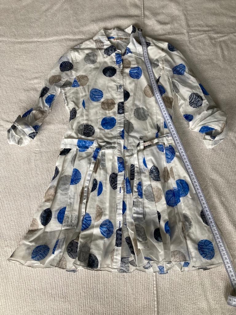 Blauw wit grijs kleed kleedje jurk Nono maat 146 maat 12, Meisje, Ophalen of Verzenden, Jurk of Rok, Nono