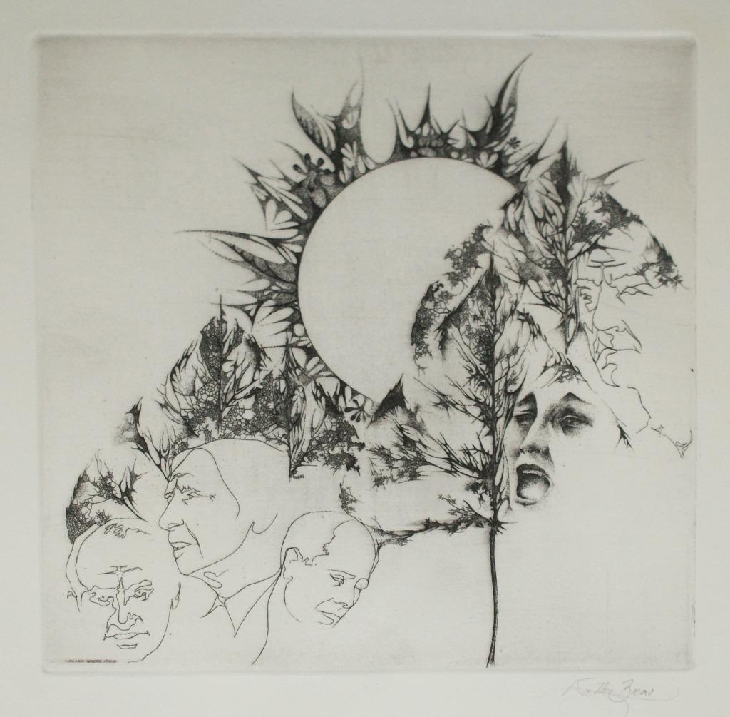 Walter Brems (1947): Koppen (26 x 34 cm), Antiek en Kunst, Kunst | Etsen en Gravures, Ophalen of Verzenden