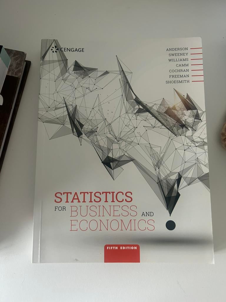 Statistics for business economics, Ophalen of Verzenden, Zo goed als nieuw