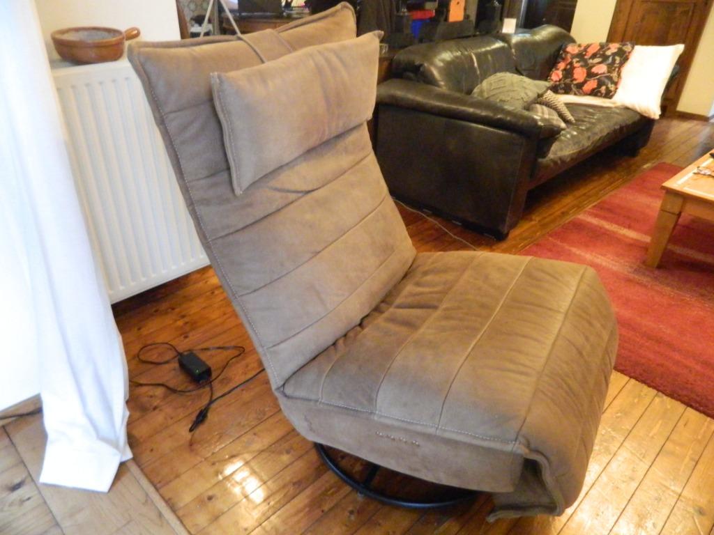 Lederen Relax Fauteuil Chill-line, Huis en Inrichting, Ophalen, Zo goed als nieuw, 75 tot 100 cm, 150 cm of meer