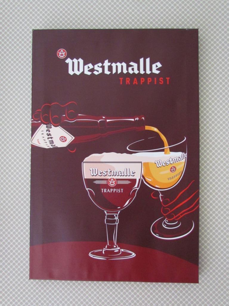 Westmalle Trappist canvas doek, Verzamelen, Ophalen, Zo goed als nieuw, Reclamebord, Plaat of Schild