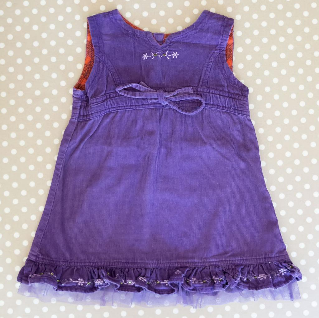 Paars velouren kleedje van Folieke, maat 2 jaar, Gebruikt, Meisje, Ophalen of Verzenden, Jurk of Rok