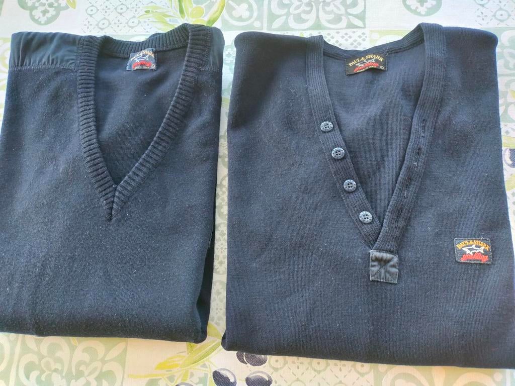 Twee donker blauwe pulls.Paul& Shark Yachting.Maat L, Ophalen, Zo goed als nieuw, Maat 52/54 (L)
