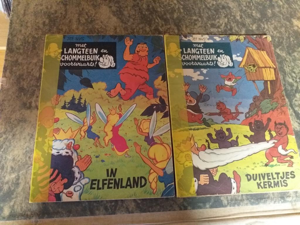 LANGTEEN EN SCHOMMELBUIK, Boeken, Stripverhalen, Gelezen, Meerdere stripboeken, Ophalen of Verzenden