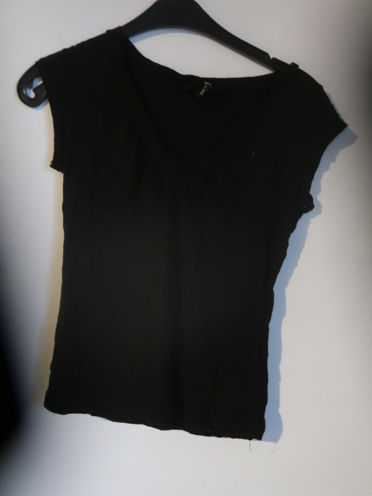 t-shirt dames H&M   XS zwart, H&M, Zwart, Ophalen of Verzenden, Korte mouw