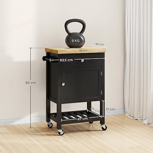 Chariot de cuisine à roulettes | LIVRAISON GRATUITE, Neuf, -, -, HOMCOM