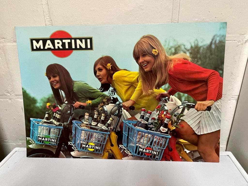 Perfect Martini glacoide reclame bordje nr 3 jaren 70 karton, Verzamelen, Merken en Reclamevoorwerpen, Ophalen of Verzenden