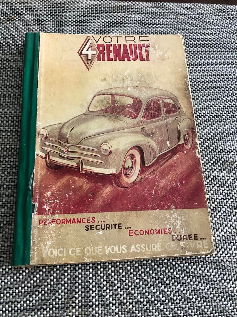 notice d’utilisation livre technique Renault 4cv 1955, Enlèvement