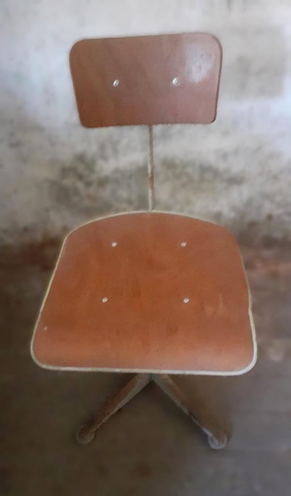 Vintage werkplaatsstoel uit 1950, Antiek en Kunst, Ophalen