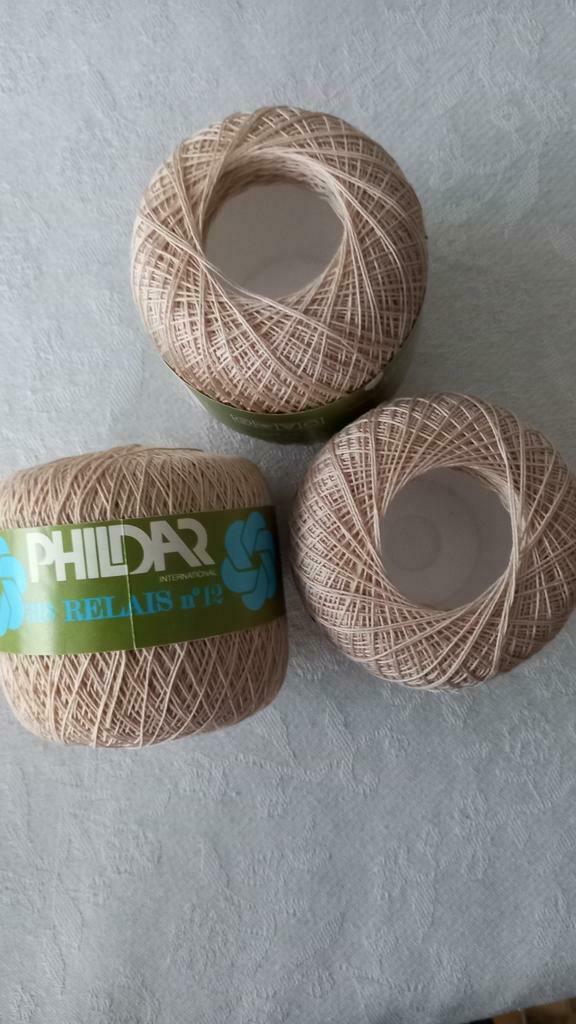 3 bollen haakgaren phildar Relais 12., Hobby en Vrije tijd, Ophalen of Verzenden, Nieuw