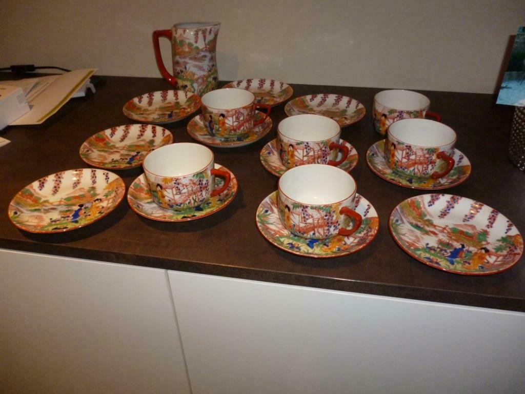 deel van chinees koffieservies theeservies tassen borden, Ophalen of Verzenden