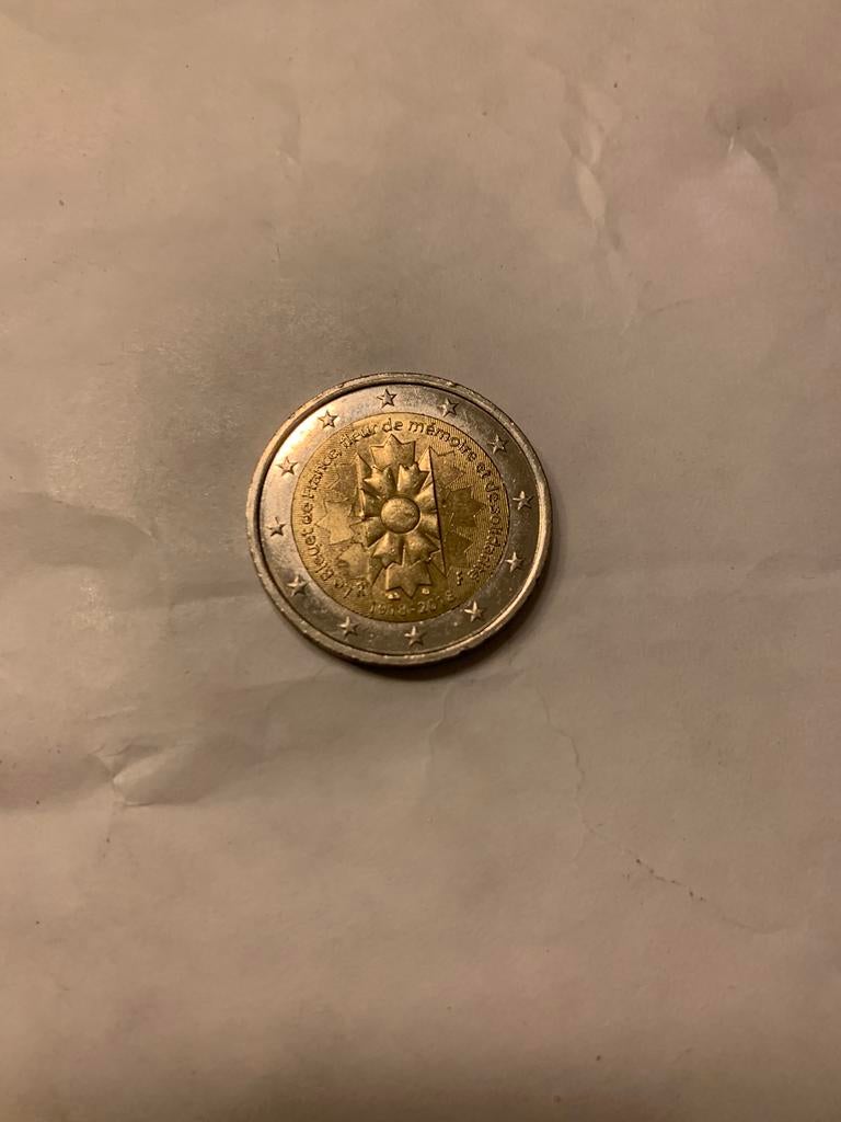 2euro.frankrijk 2018 fleur de memoire, Ophalen of Verzenden, Frankrijk, 2 euro, Losse munt