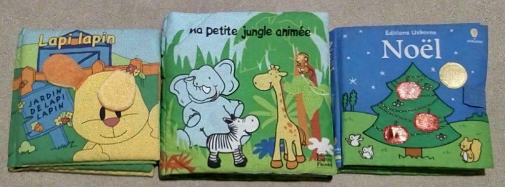3 livres tactiles pour bébé, Enlèvement, Comme neuf, 0 à 6 mois