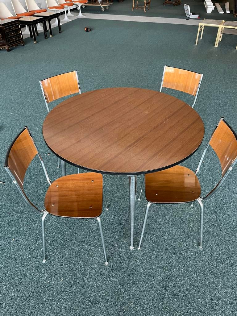 Salvarani Formica tafel uit de jaren 50 en 6 stoelen, Ophalen