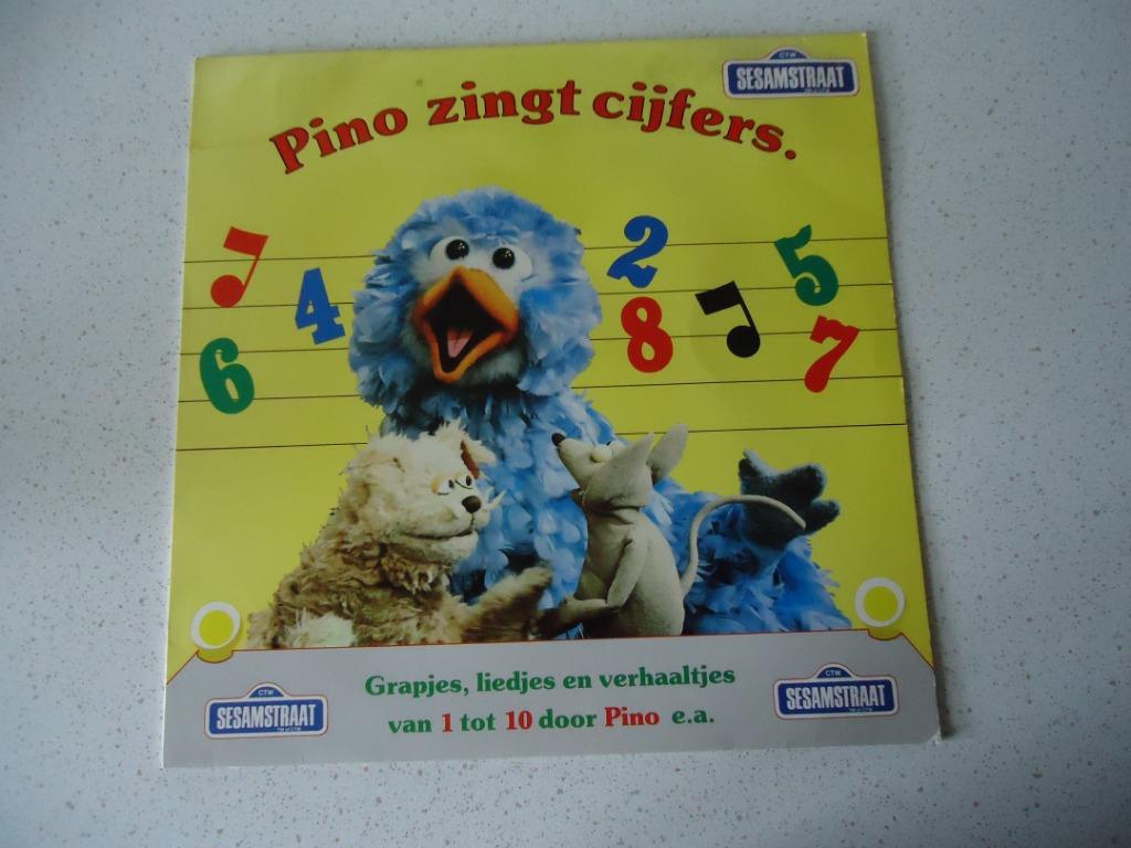 Vintage LP van Sesamstraat "'Pino Zingt Cijfers" anno 1982., CD & DVD, Vinyles | Enfants & Jeunesse, Utilisé, Musique, Enlèvement ou Envoi