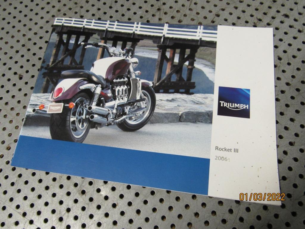 Brochure Triumph Rockett III - Brochure publicitaire Rockett, Enlèvement ou Envoi, Utilisé, Triumph, Marque ou Modèle