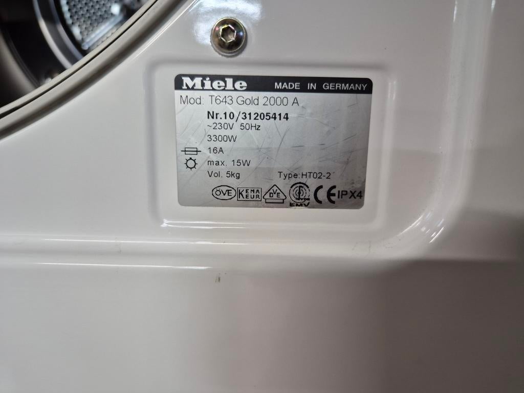 Miele droogkast luchtuitlaat, Enlèvement