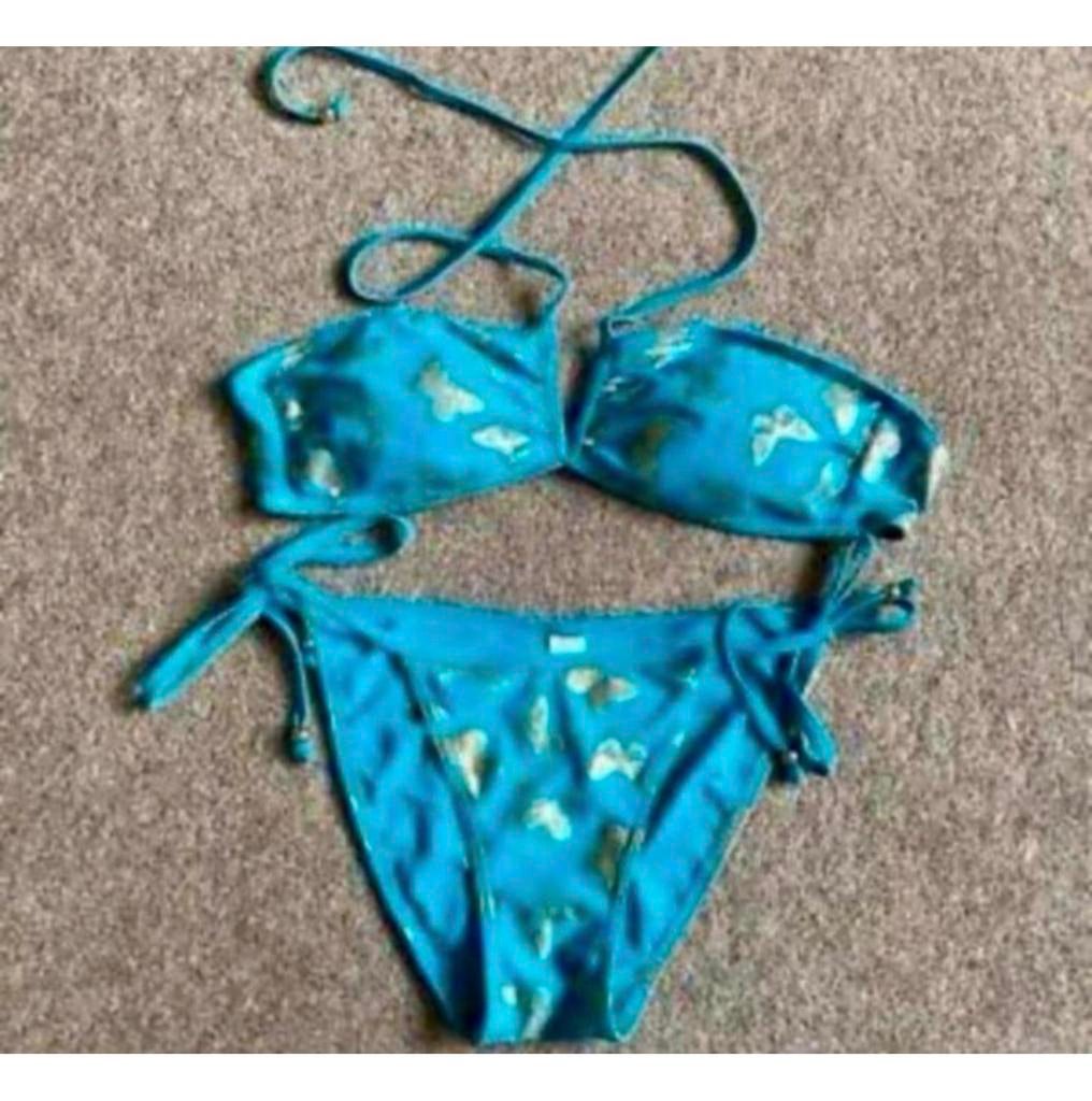 George Vlinders Butterfly Bikini "Blauw Goud" zwemmen Nieuw, Ophalen of Verzenden, Nieuw, Blauw, Bikini