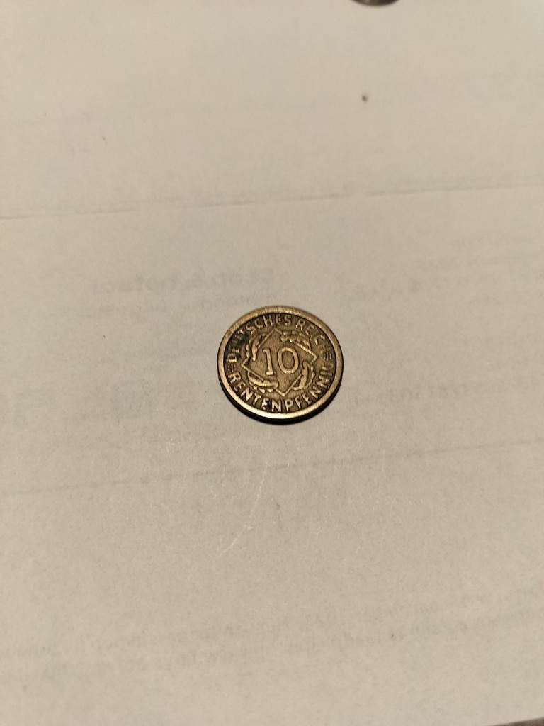 Deutsche Reich 10 Rentenpfenning, Postzegels en Munten, Ophalen of Verzenden