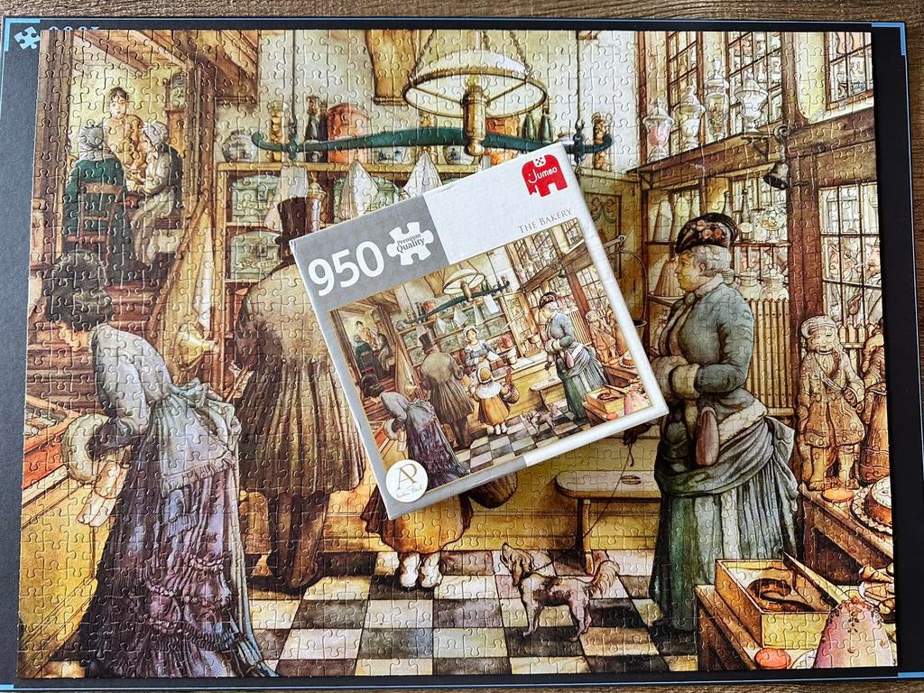 Jumbo puzzel “the bakery” 950 stukjes, Hobby en Vrije tijd, Denksport en Puzzels, Zo goed als nieuw, Legpuzzel, 500 t/m 1500 stukjes