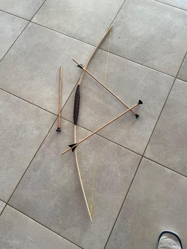 houten pijl en boog 115 cm, Ophalen of Verzenden, Zo goed als nieuw