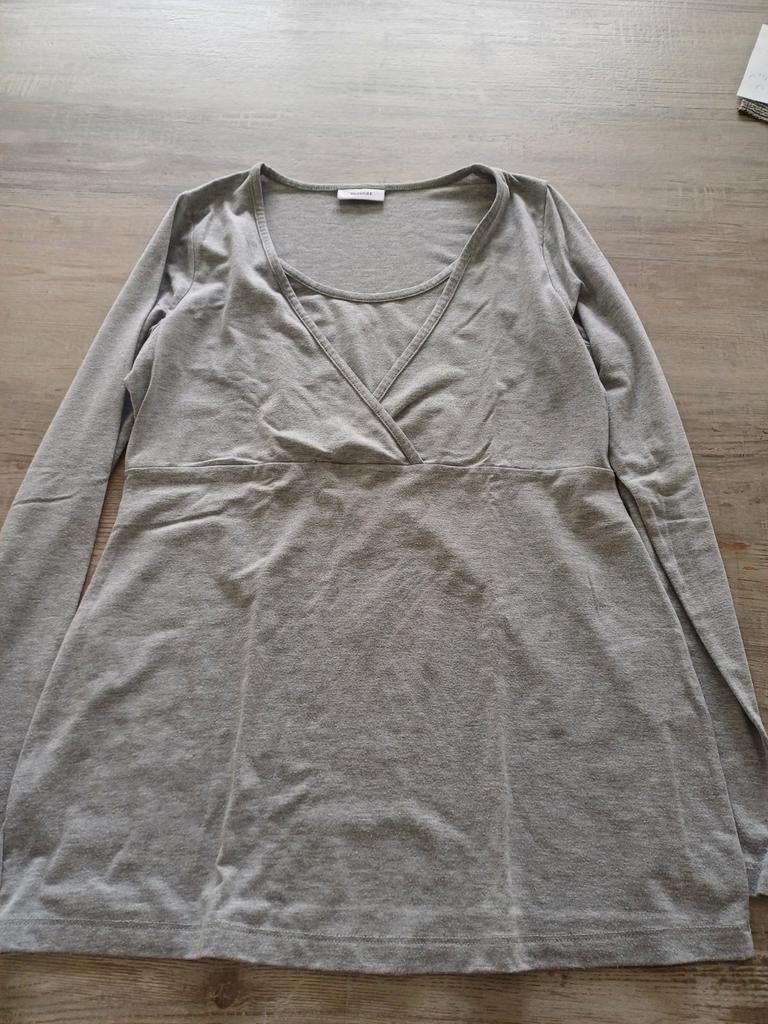 Borstvoedings TShirt, maat S/M, Ophalen of Verzenden, Zo goed als nieuw, Maat 36 (S), Grijs