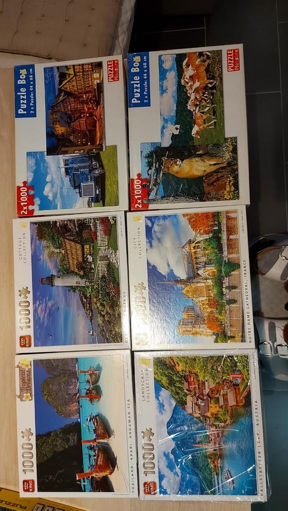 Verschillende Puzzels 1000 stuks, Ophalen, Zo goed als nieuw
