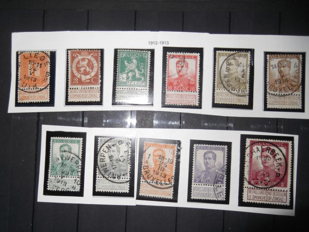 108-125 Albert I 1912-1913 Obl, Enlèvement ou Envoi, Affranchi