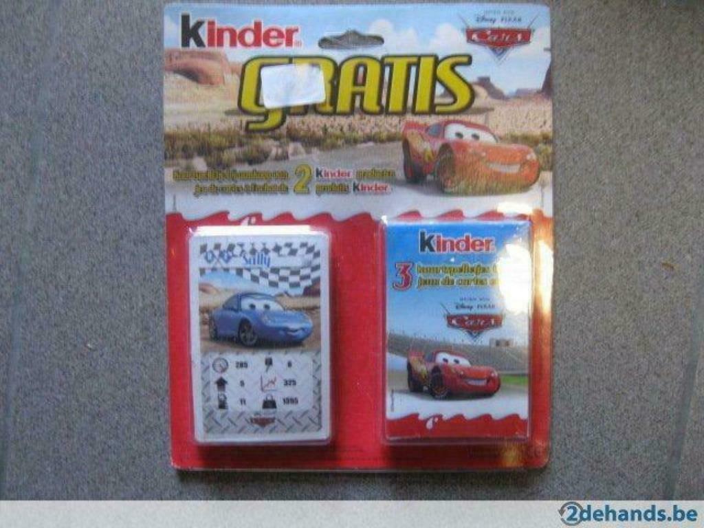 Kinder Surprise speelkaarten van Cars NIEUW, Verzamelen, Ophalen of Verzenden, Overige figuren, Nieuw, Papier, Kaart of Schrift