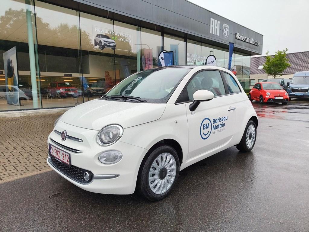 Fiat 500 1.0 MILD HYBRID DOLCEVITA LIGHT * PANO DAK * CARPL, Auto's, Fiat, Wit, Handgeschakeld, Parkeersensor, Stadsauto