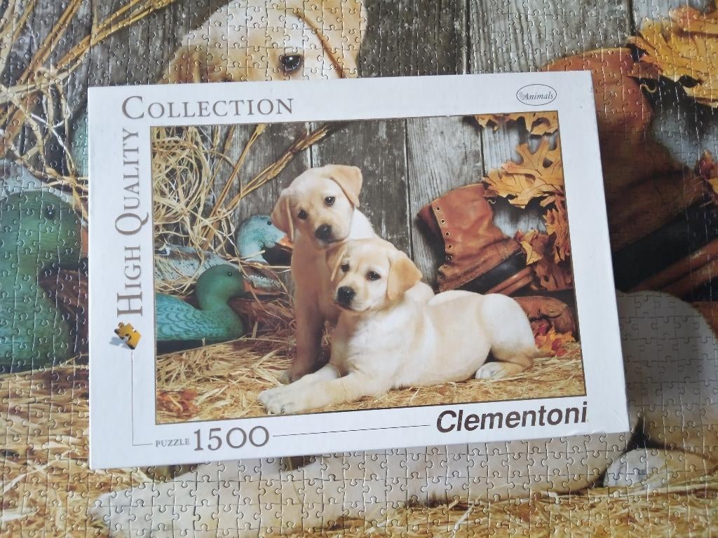 puzzel 1500st-Clementoni-Hunting dogs, Enlèvement ou Envoi, 500 à 1500 pièces, Puzzle