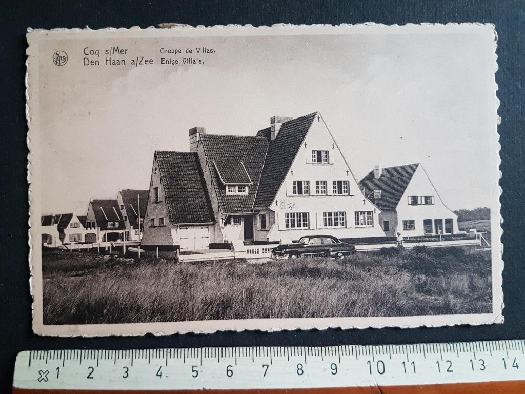 Postkaart De Den Haan a/Zee Coq s/Mer Enige Villa's, Ophalen of Verzenden, 1940 tot 1960, Gelopen, West-Vlaanderen