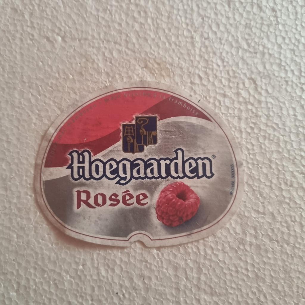 Etiquette Hoegaarden Rosée, Enlèvement ou Envoi, Utilisé, Autres types, Autres marques