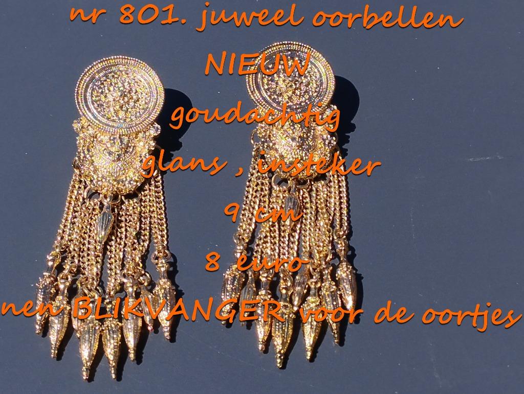 801. Juweel : oorbellen , NIEUW , verzending inbegrepen, Overige materialen, Verzenden, Nieuw, Knopjes of Stekers