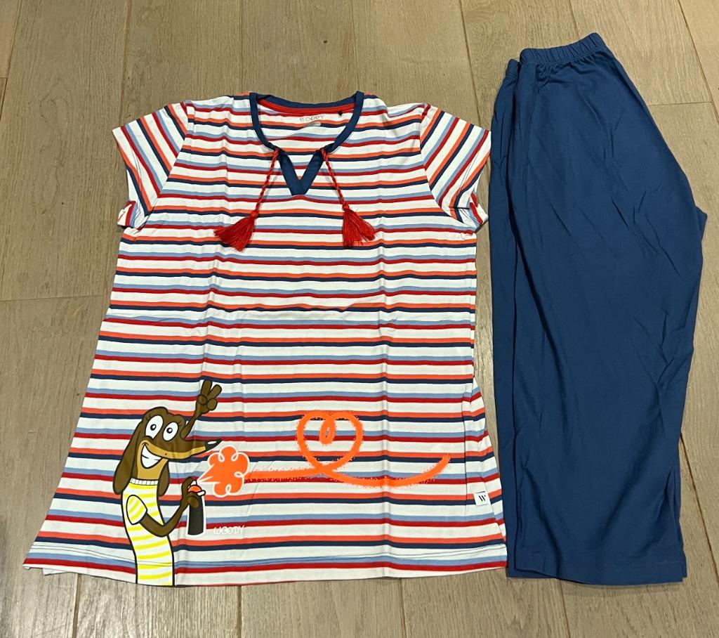 Zomerpyjama - Woody - teckel - maat 164 (14 jaar), Kinderen en Baby's, Nacht- of Onderkleding, Meisje, Ophalen of Verzenden, Zo goed als nieuw