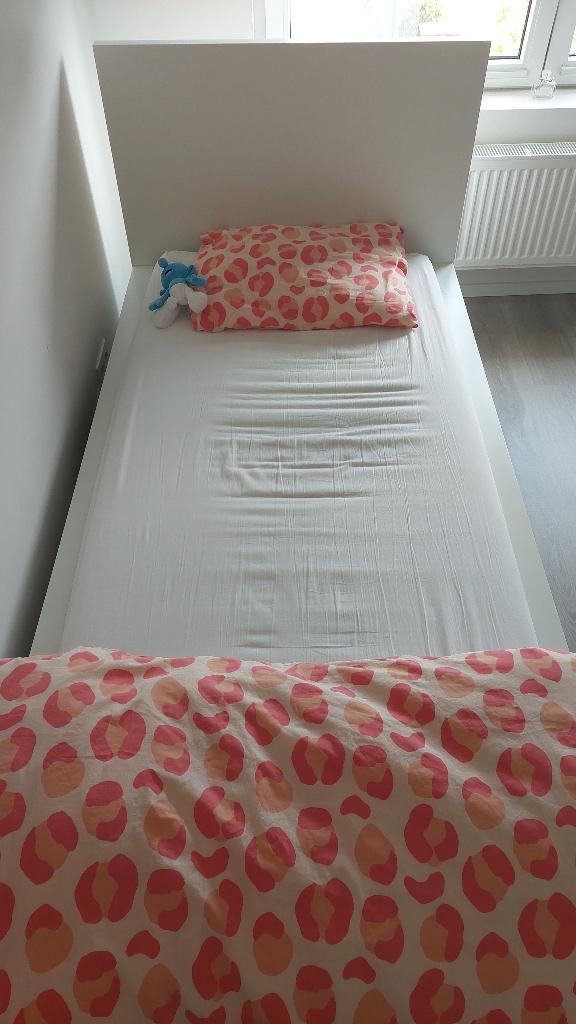 bed, Ophalen, 85 tot 100 cm, Zo goed als nieuw, Lattenbodem