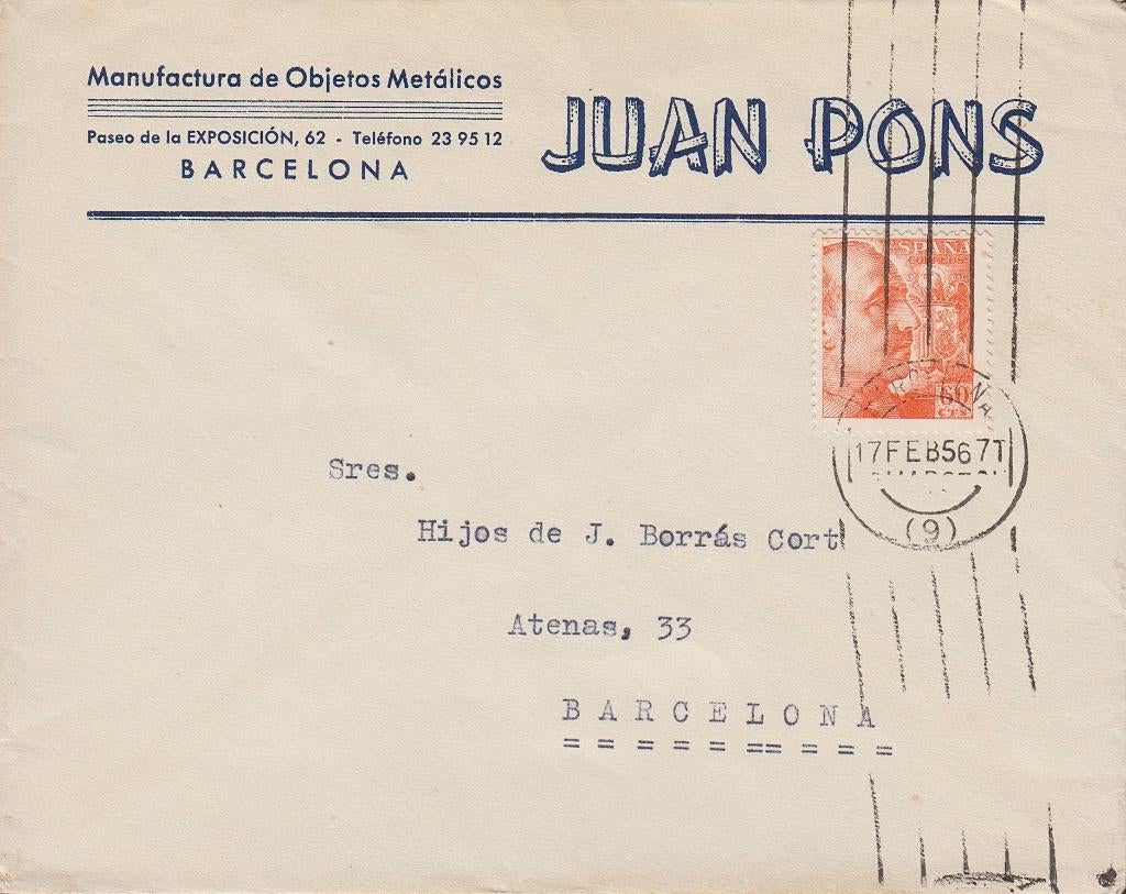 1949 - SPANJE - Cover + Generaal Franco [Y&T 791], Verzenden, Gestempeld