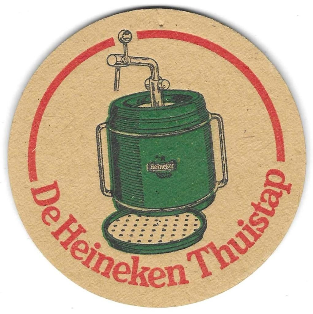 bierviltje 1st Heineken thuistap, Verzamelen, Biermerken, Verzenden, Heineken