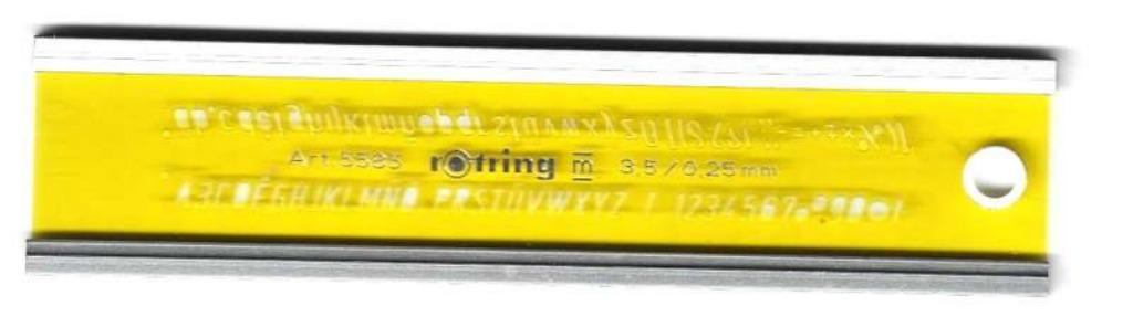 Normograaf Rotring 5585 - 3,5/0,25mm Schrijfsjablonen, Ophalen of Verzenden, Nieuw, Overige typen