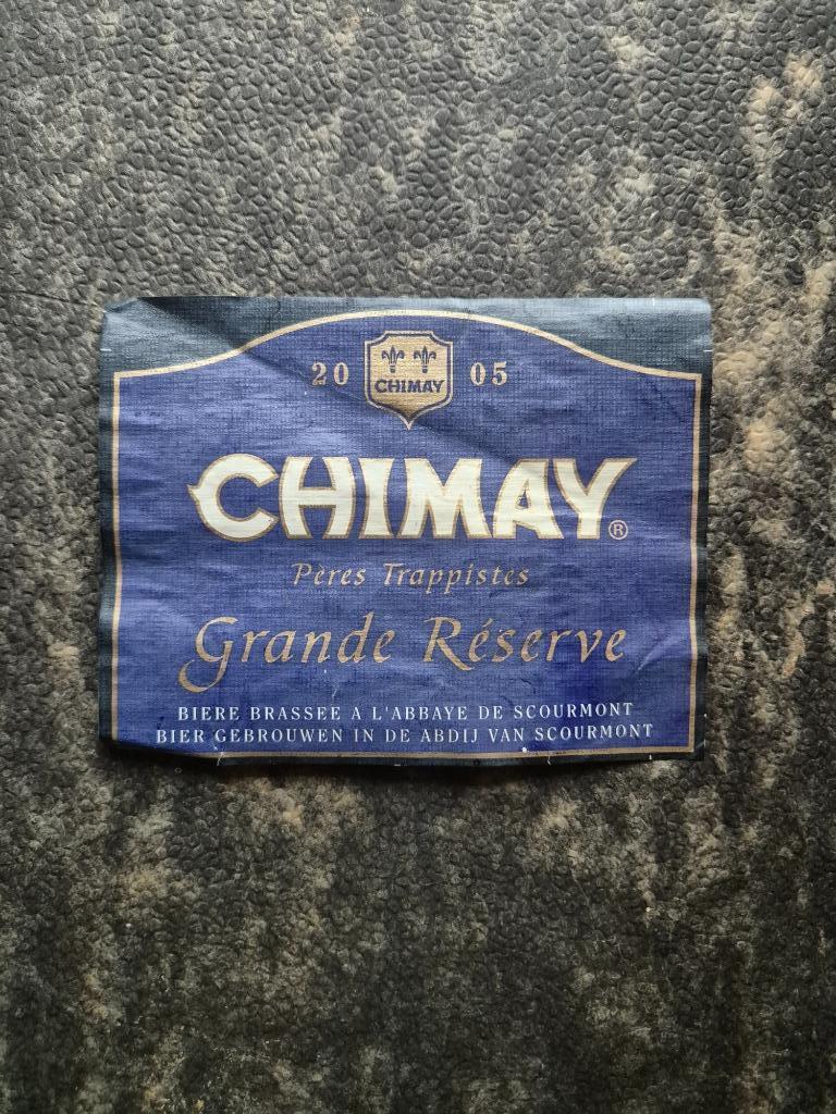 Etiquette Chimay Grande Réserve, Verzamelen, Ophalen of Verzenden, Gebruikt, Overige typen, Overige merken