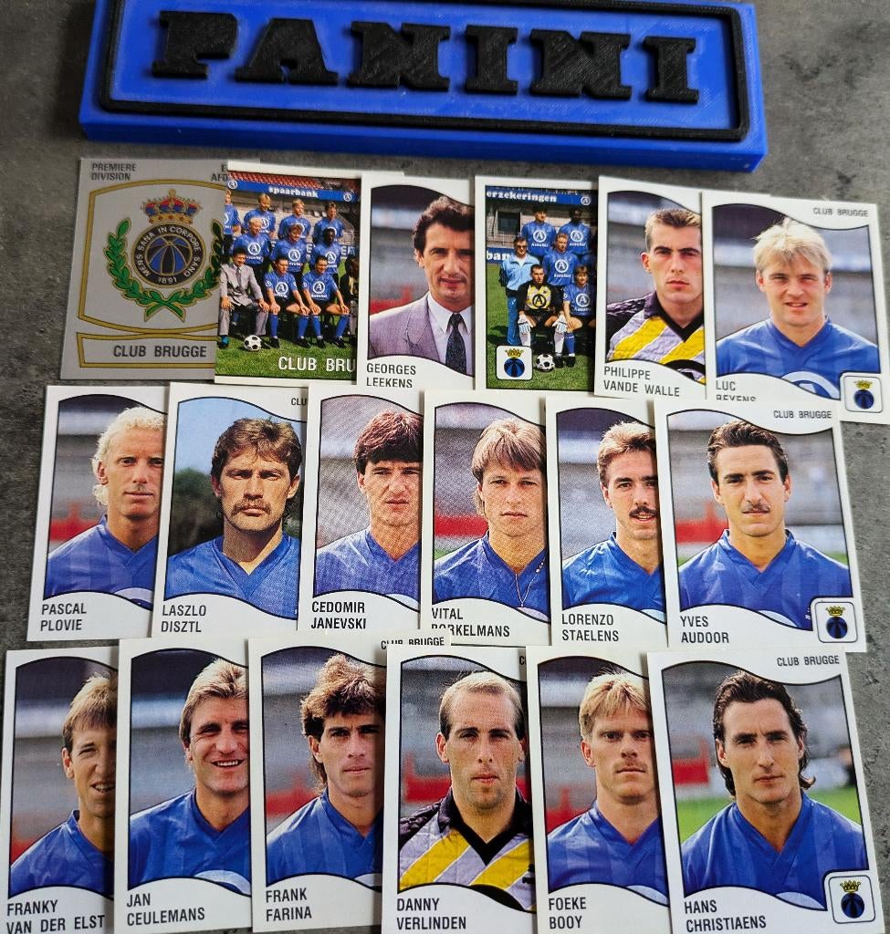 PANINI FOOTBALL 90 CLUB BRUGGE 18 STICKERS 1990 VOETBAL, Hobby en Vrije tijd, Verzenden, Nieuw