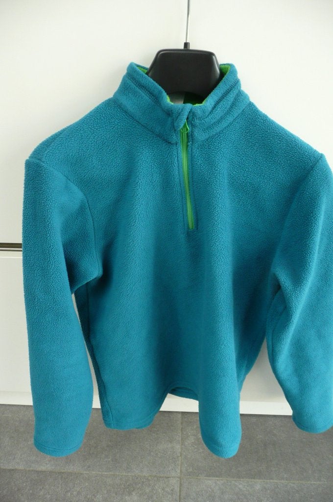 Petrolkleurige fleece (K123), Kinderen en Baby's, Quechua, Jongen of Meisje, Trui of Vest, Ophalen of Verzenden