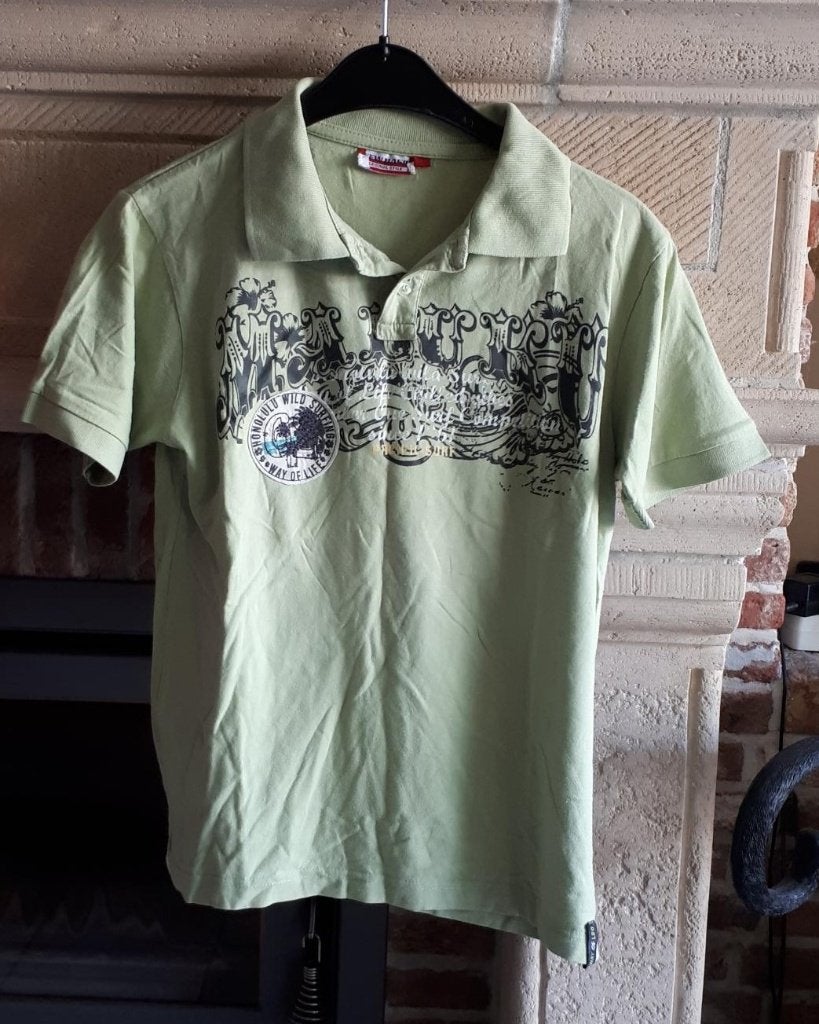 Polo - imprimé - garçons - New Basics - taille 152 - vert, Garçon, Chemise ou À manches longues, New Basics, Utilisé