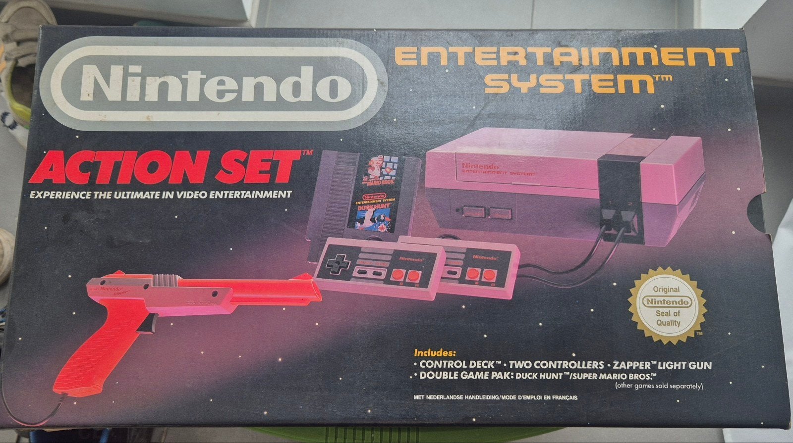 Nintendo action set, Enlèvement ou Envoi, Utilisé, Sans contrôleur, Avec zapper/pistolet