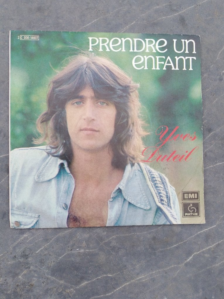 YVES DUTEIL: "Prendre un enfant" (+ FRANS VINYLSINGLESET!), 7 inch, Zo goed als nieuw, Pop, Fotohoes