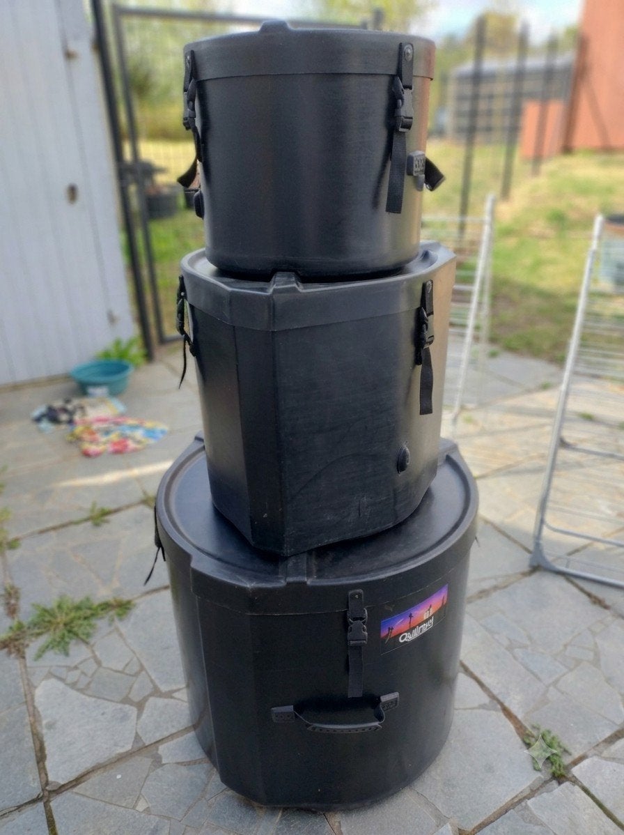 drumkisten 22, 12 en 16 inch, Muziek en Instrumenten, Instrumenten | Toebehoren, Ophalen, Gebruikt, Drums of Percussie