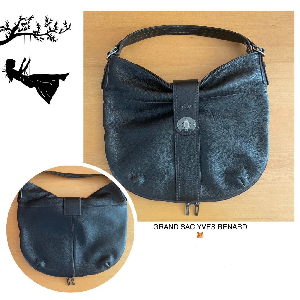Grand sac à main hobo de la marque Yves Renard, Handtassen en Accessoires, Tassen | Damestassen, Ophalen of Verzenden, Zo goed als nieuw